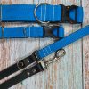 Electric Blue Denim Dog Collar & Lead