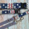 Stars & Stripes Denim Dog Collar & Lead